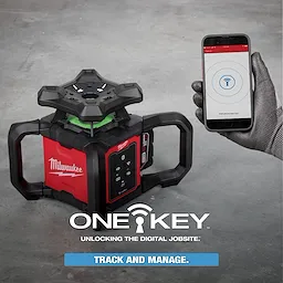 M18™ Green Interior Rotary Laser Level Kit w/ Remote/Receiver & Wall Mount Bracket ONE-KEY