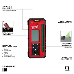 Green Interior Rotary Laser Remote Control & Receiver Walk Around