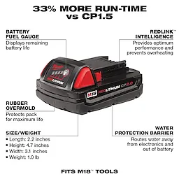 M18 18-Volt 2.0 Ah Lithium-Ion Compact Battery