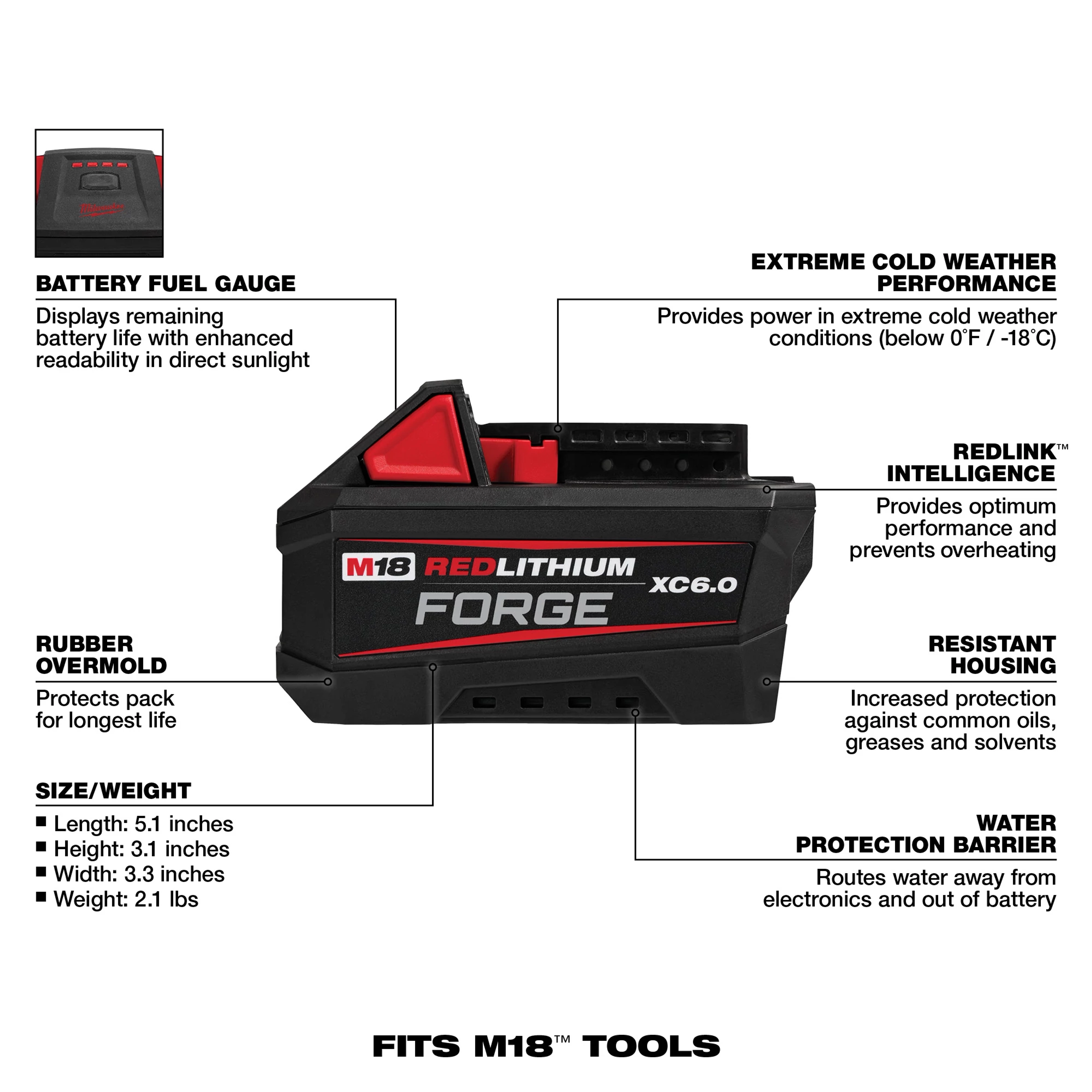 M18™ REDLITHIUM™ FORGE™ XC6.0