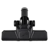 The image shows a 1-7/8" Pivoting Floor Tool by Milwaukee, designed for use with vacuum cleaners. It features a rotating head for better maneuverability and a sleek black finish with the Milwaukee logo prominently displayed.