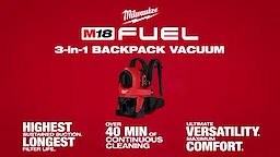 Milwaukee® M18 FUEL™ 3-in-1 Backpack Vacuum