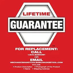 Lifetime Guarantee with replacement instructions